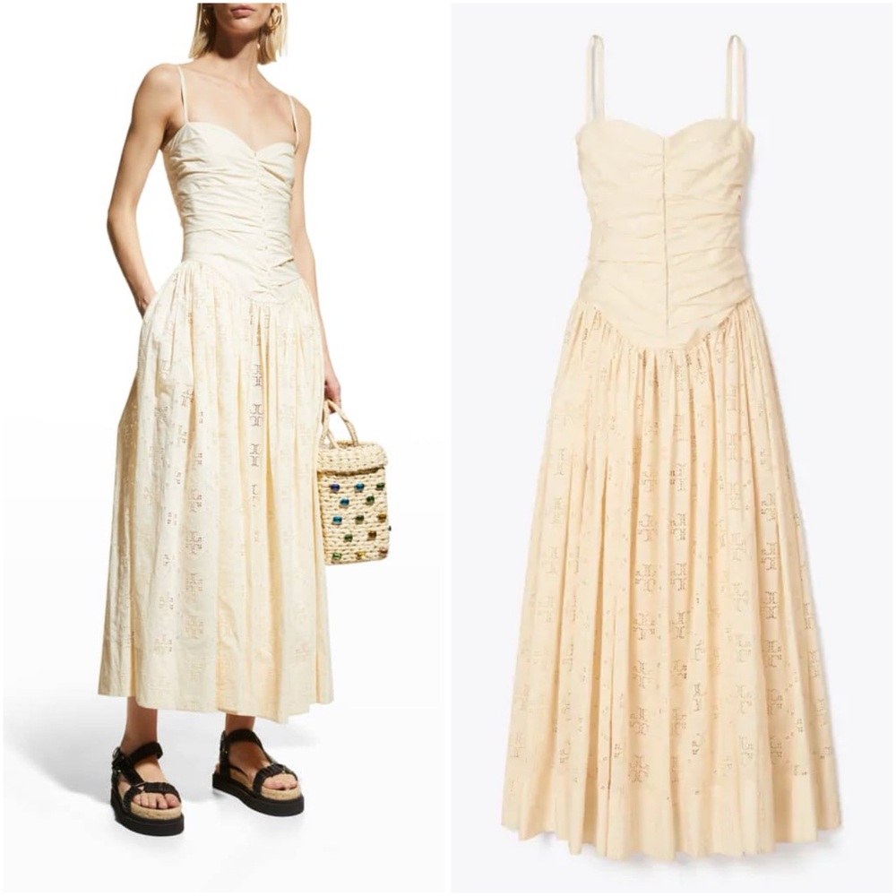 NWT Tory Burch Broderie Anglaise Hook And Eye Dress $898 0